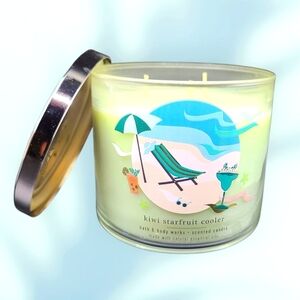 KIWI STARFRUIT COOLER 3-WICK CANDLE BY BATH AND BODY WORKS
